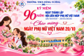TRƯỜNG THCS HÙNG VƯƠNG TỔ CHỨC CÁC HOẠT ĐỘNG CHÀO MỪNG NGÀY PHỤ NỮ VIỆT NAM 20/10 